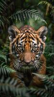 Tiger Resting in Tree photo