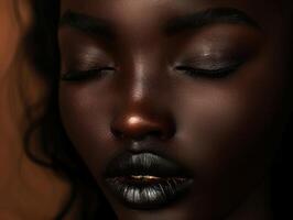 Woman With Eyes Closed photo