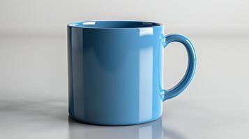 Blue Coffee Mug on Table photo
