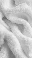 Black and White Photo of a Woolen Blanket