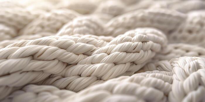 cerca arriba ver de un blanco cuerda foto