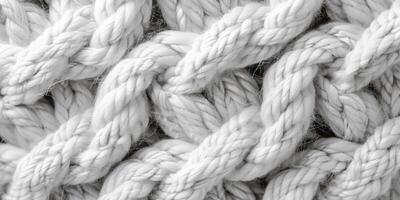 Close Up View of a White Rope photo