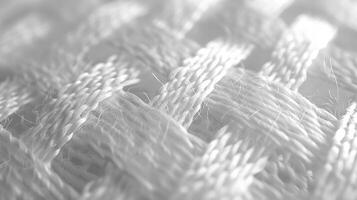 Close Up View of White Fabric photo