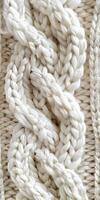 Close Up of White Woven Material photo