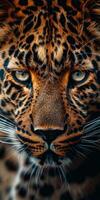 Close Up of a Leopards Face photo