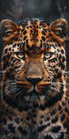 Close Up of a Leopard Staring at Camera photo