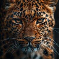 Close Up of a Leopard Staring at the Camera photo