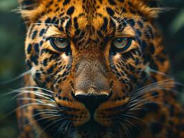 Close Up of a Leopards Face photo