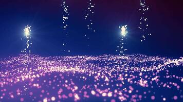 Purple bright background.Motion.A beautiful colored background on which small bright particles move in animation. video
