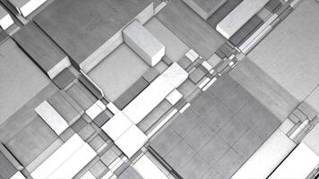 Gray animation.Motion.Gray squares and rectangles of different sizes move in different directions in the abstraction. video