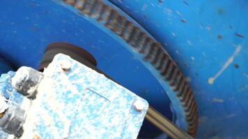 Concrete, Mixer, Preparation - Compact Mixer rotates, blending concrete, construction site environment, daytime operation, for building foundation creation. video