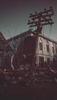 War Torn Town at Twilight Remnants of Devastation photo