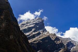 Mardi Himal Mountain, Majestic Mountain Views from Machapuchare to Deurali, Annapurna Trek Nepal photo