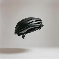 white bicycle helmet isolated on a white background photo