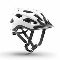 white bicycle helmet isolated on a white background photo