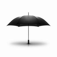 Umbrella or parasol with handle isolated on white background, 3D rendering photo