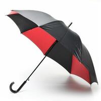 Umbrella or parasol with handle isolated on white background, 3D rendering photo