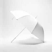 Umbrella or parasol with handle isolated on white background, 3D rendering photo