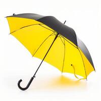 Umbrella or parasol with handle isolated on white background, 3D rendering photo