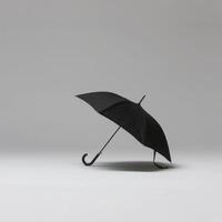 Umbrella or parasol with handle isolated on white background, 3D rendering photo
