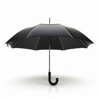 Umbrella or parasol with handle isolated on white background, 3D rendering photo