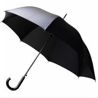 Umbrella or parasol with handle isolated on white background, 3D rendering photo