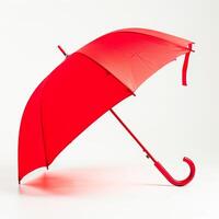 Umbrella or parasol with handle isolated on white background, 3D rendering photo