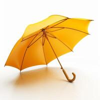 Umbrella or parasol with handle isolated on white background, 3D rendering photo