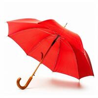 Umbrella or parasol with handle isolated on white background, 3D rendering photo