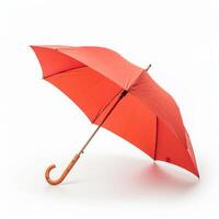 Umbrella or parasol with handle isolated on white background, 3D rendering photo