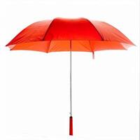 Umbrella or parasol with handle isolated on white background, 3D rendering photo