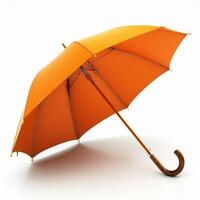 Umbrella or parasol with handle isolated on white background, 3D rendering photo