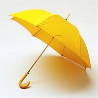 Umbrella or parasol with handle isolated on white background, 3D rendering photo