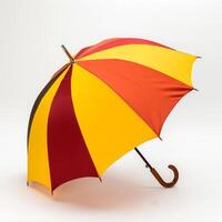 Umbrella or parasol with handle isolated on white background, 3D rendering photo