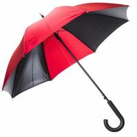 Umbrella or parasol with handle isolated on white background, 3D rendering photo