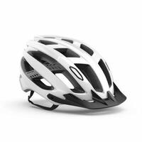 white bicycle helmet isolated on a white background photo