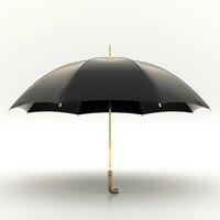 Umbrella or parasol with handle isolated on white background, 3D rendering photo