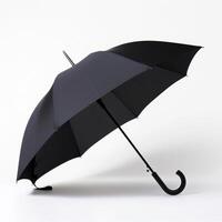 Umbrella or parasol with handle isolated on white background, 3D rendering photo