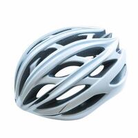white bicycle helmet isolated on a white background photo