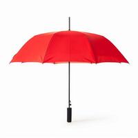 Umbrella or parasol with handle isolated on white background, 3D rendering photo