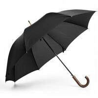 Umbrella or parasol with handle isolated on white background, 3D rendering photo