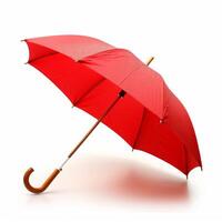 Umbrella or parasol with handle isolated on white background, 3D rendering photo