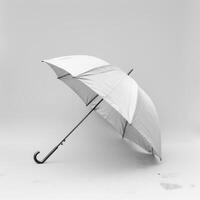 Umbrella or parasol with handle isolated on white background, 3D rendering photo