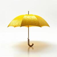 Umbrella or parasol with handle isolated on white background, 3D rendering photo