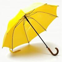 Umbrella or parasol with handle isolated on white background, 3D rendering photo