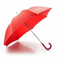 Umbrella or parasol with handle isolated on white background, 3D rendering photo