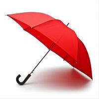 Umbrella or parasol with handle isolated on white background, 3D rendering photo