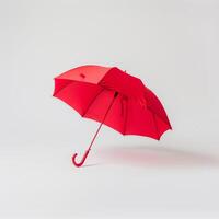 Umbrella or parasol with handle isolated on white background, 3D rendering photo