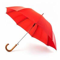 Umbrella or parasol with handle isolated on white background, 3D rendering photo