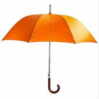 Umbrella or parasol with handle isolated on white background, 3D rendering photo